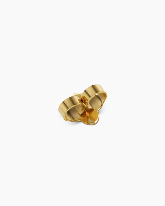 Quatrefoil Earring Backs in 18K Yellow Gold, 9mm