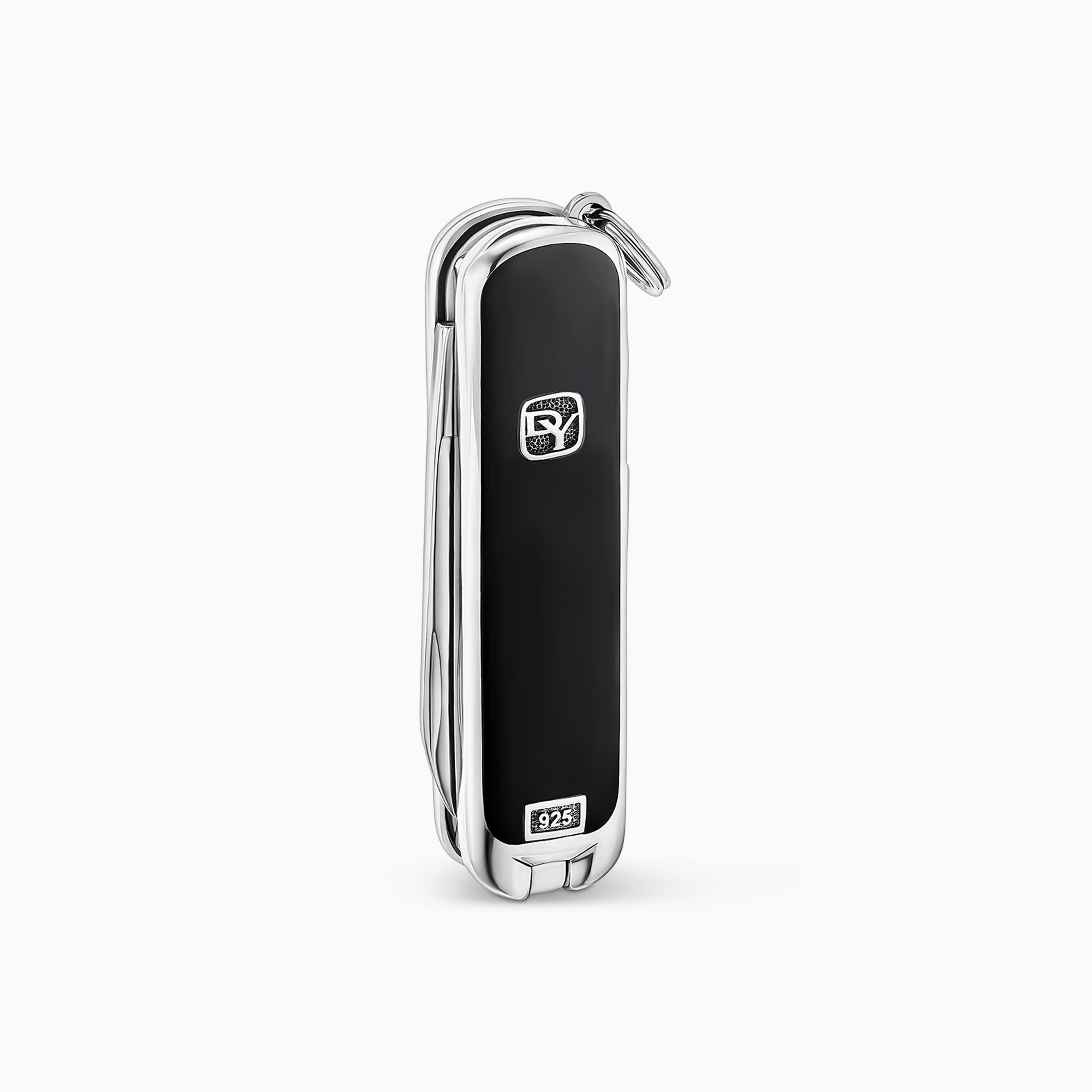 Streamline&reg; Inlay Swiss Army&reg; Knife in Sterling Silver with Black Onyx