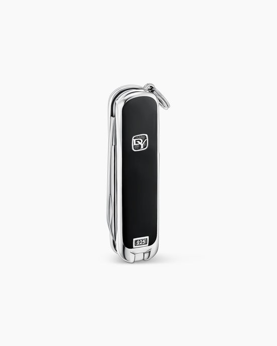 Streamline® Inlay Swiss Army® Knife in Sterling Silver with Black Onyx