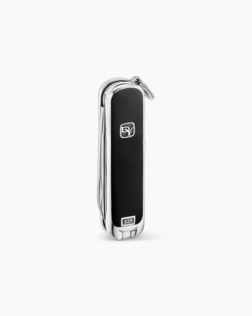 Streamline® Inlay Swiss Army® Knife in Sterling Silver with Black Onyx