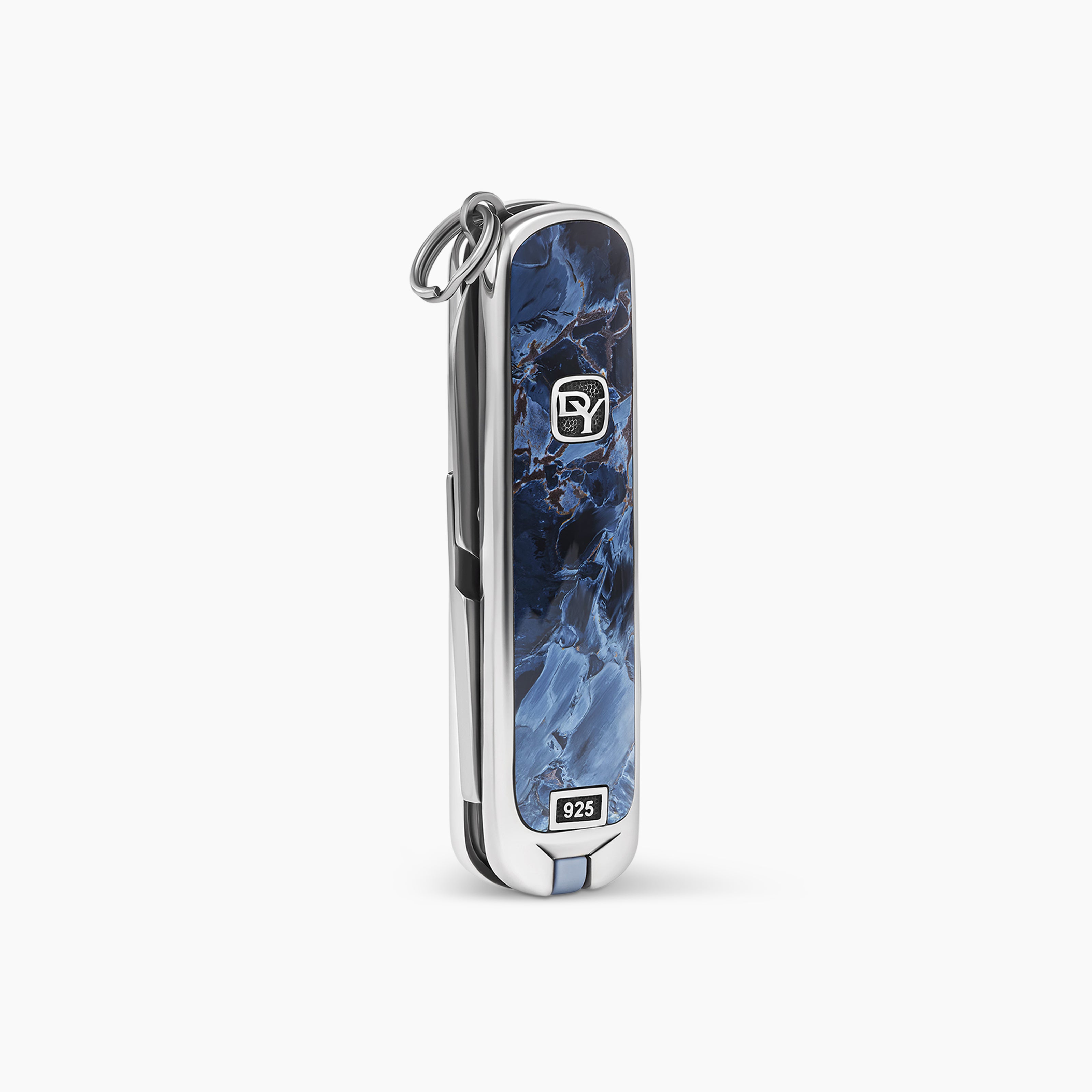 Streamline&reg; Inlay Swiss Army&reg; Knife in Sterling Silver with Pietersite