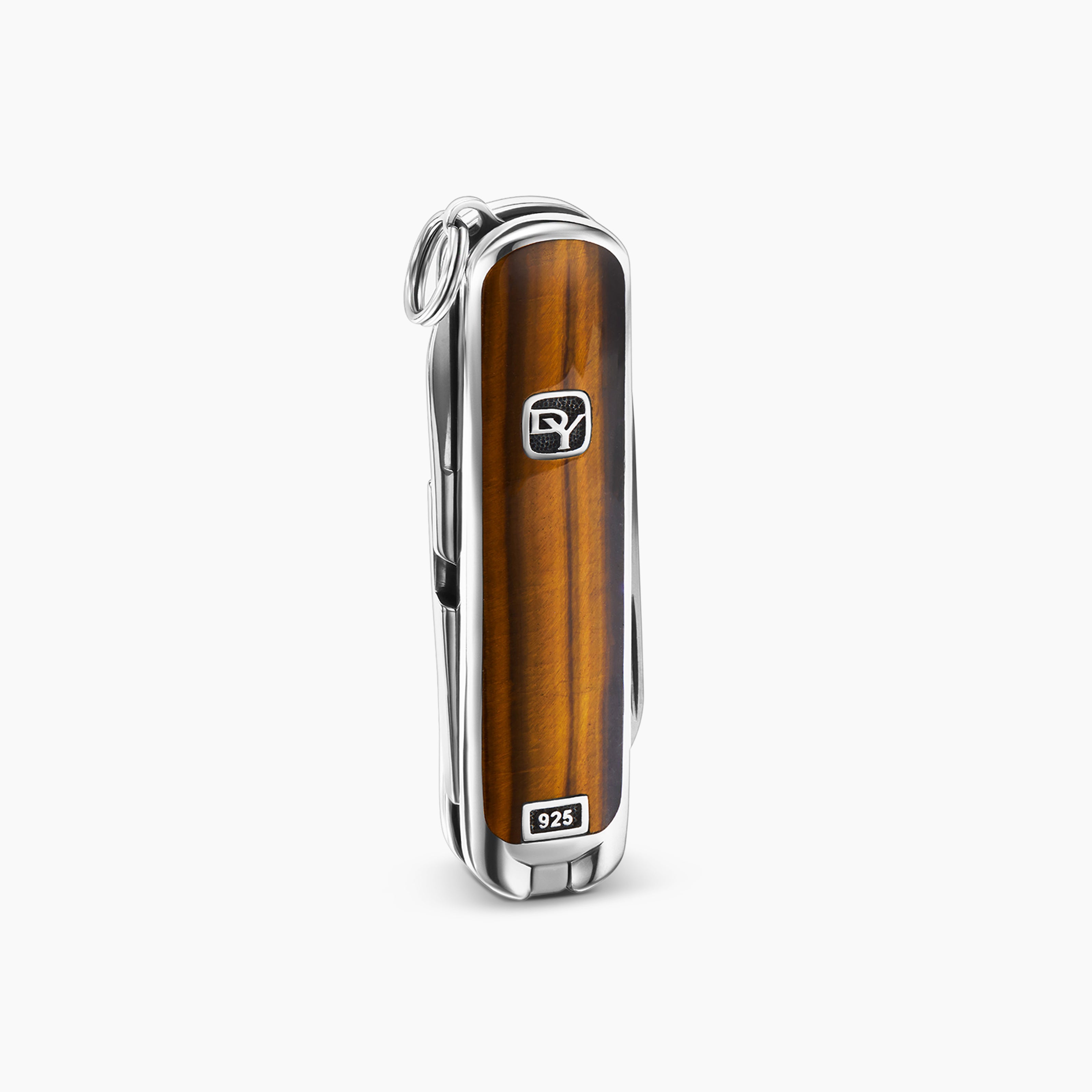 Streamline&reg; Inlay Swiss Army&reg; Knife in Sterling Silver with Tiger&rsquo;s Eye