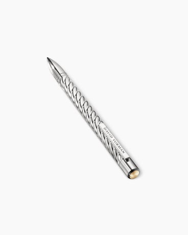 Cable Pen in Sterling Silver with Brass