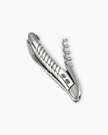 Cable Corkscrew in Sterling Silver with Stainless Steel