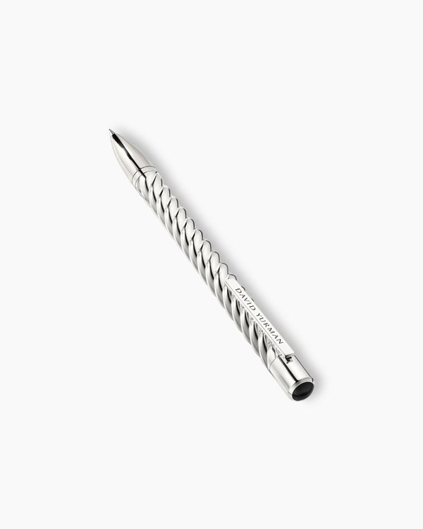 Cable Pencil in Sterling Silver with Black Onyx