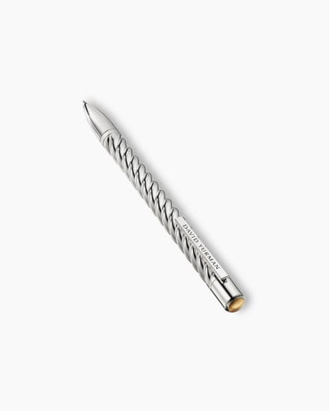 Cable Pencil in Sterling Silver with Brass