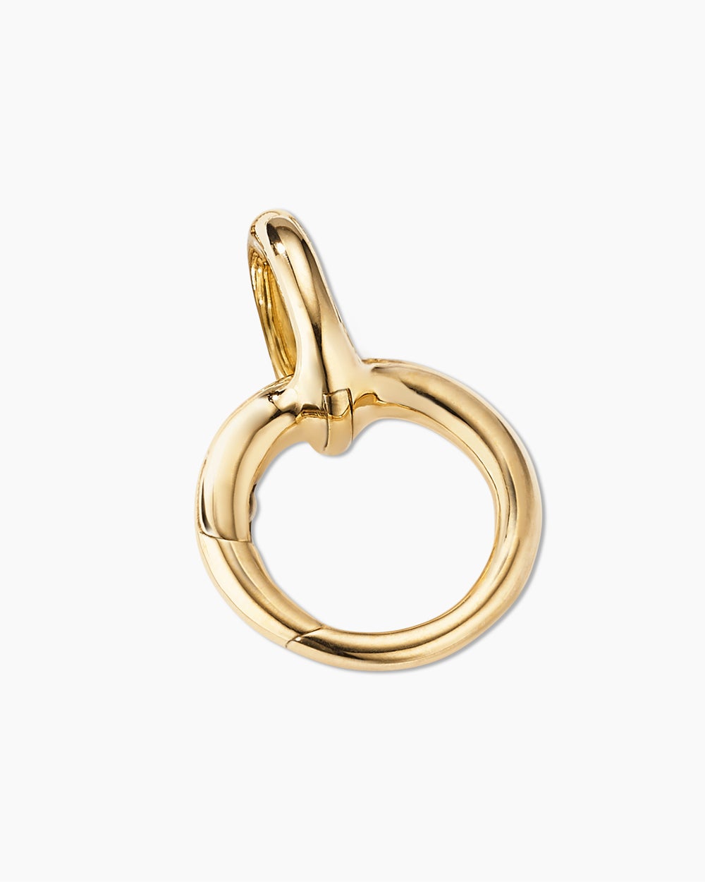 Womens Smooth Amulet Holder in 18K Yellow Gold, 16mm