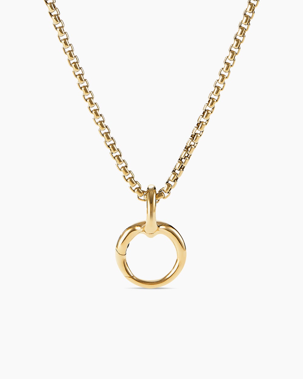Womens Smooth Amulet Holder in 18K Yellow Gold, 16mm