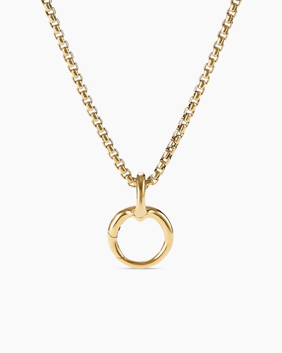 Porte-amulette lisse en or jaune 18 carats, 16 mm