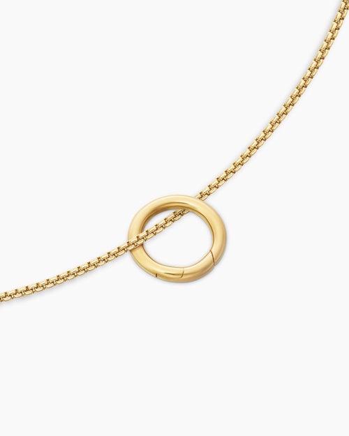 Porte-amulette lisse en or jaune 18 carats, 12,3 mm