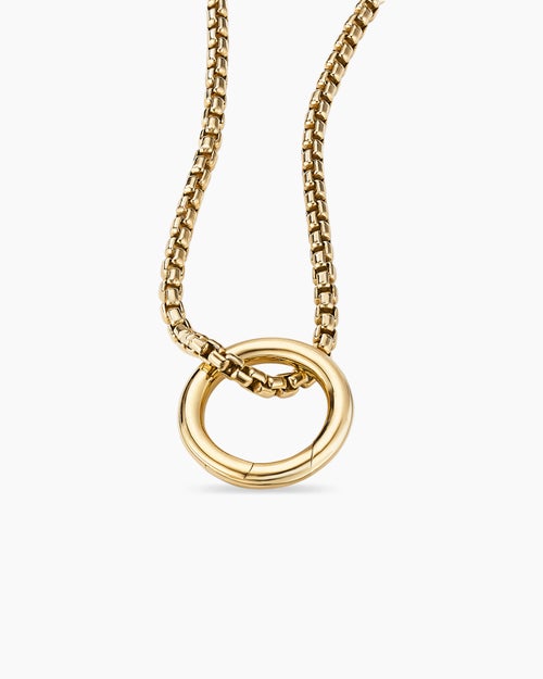 Womens Smooth Amulet Holder in 18K Yellow Gold, 12.3mm