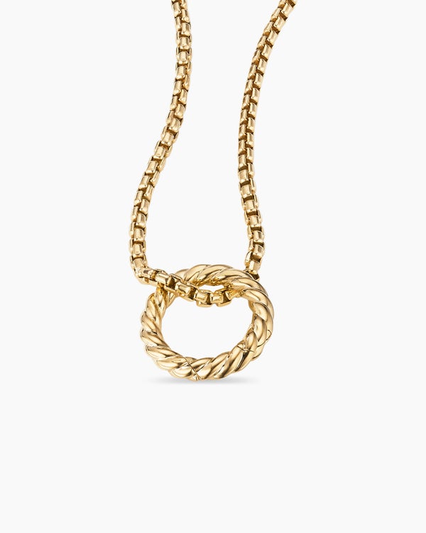 Cable Amulet Holder in 18K Yellow Gold, 12.8mm