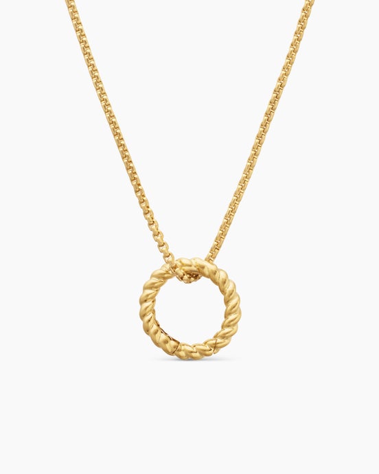 Cable Amulet Holder in 18K Yellow Gold, 12.8mm