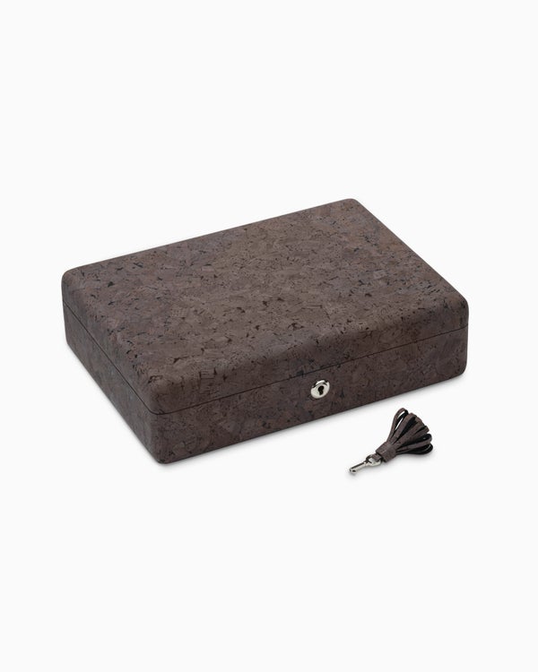 Jewelry Box in Dark Brown Cork