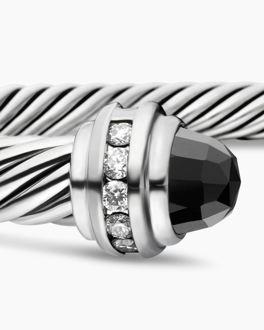 Bracelet Classic Cable en argent sterling avec diamants, 5 mm femmes