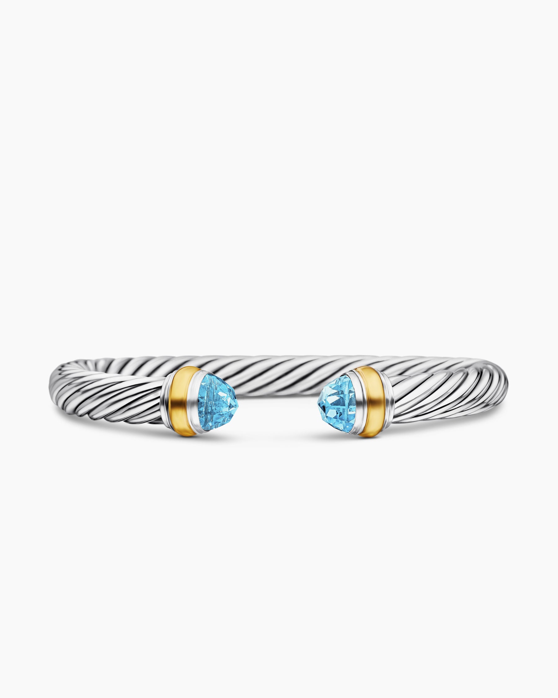 David Yurman 7mm Cable Bracelet in Silver & Gold | David Yurman