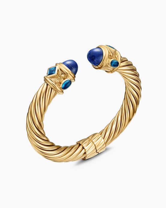 Renaissance® Bracelet in 18K Yellow Gold with Lapis and Hampton Blue Topaz