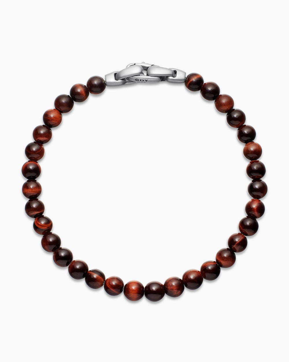 Mens Spiritual Beads Bracelet in Sterling Silver, 6mm