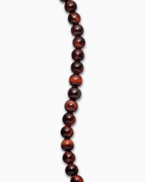 Mens Spiritual Beads Bracelet in Sterling Silver, 6mm