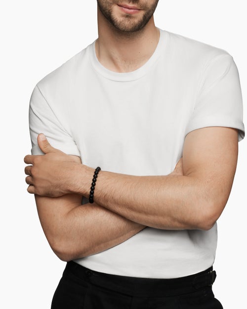 Bracelet Spiritual Beads en argent massif, 8 mm