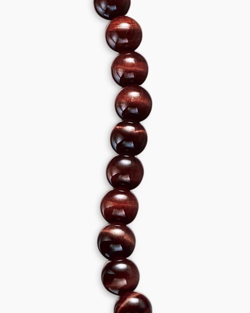 Mens Spiritual Beads Bracelet in Sterling Silver, 8mm