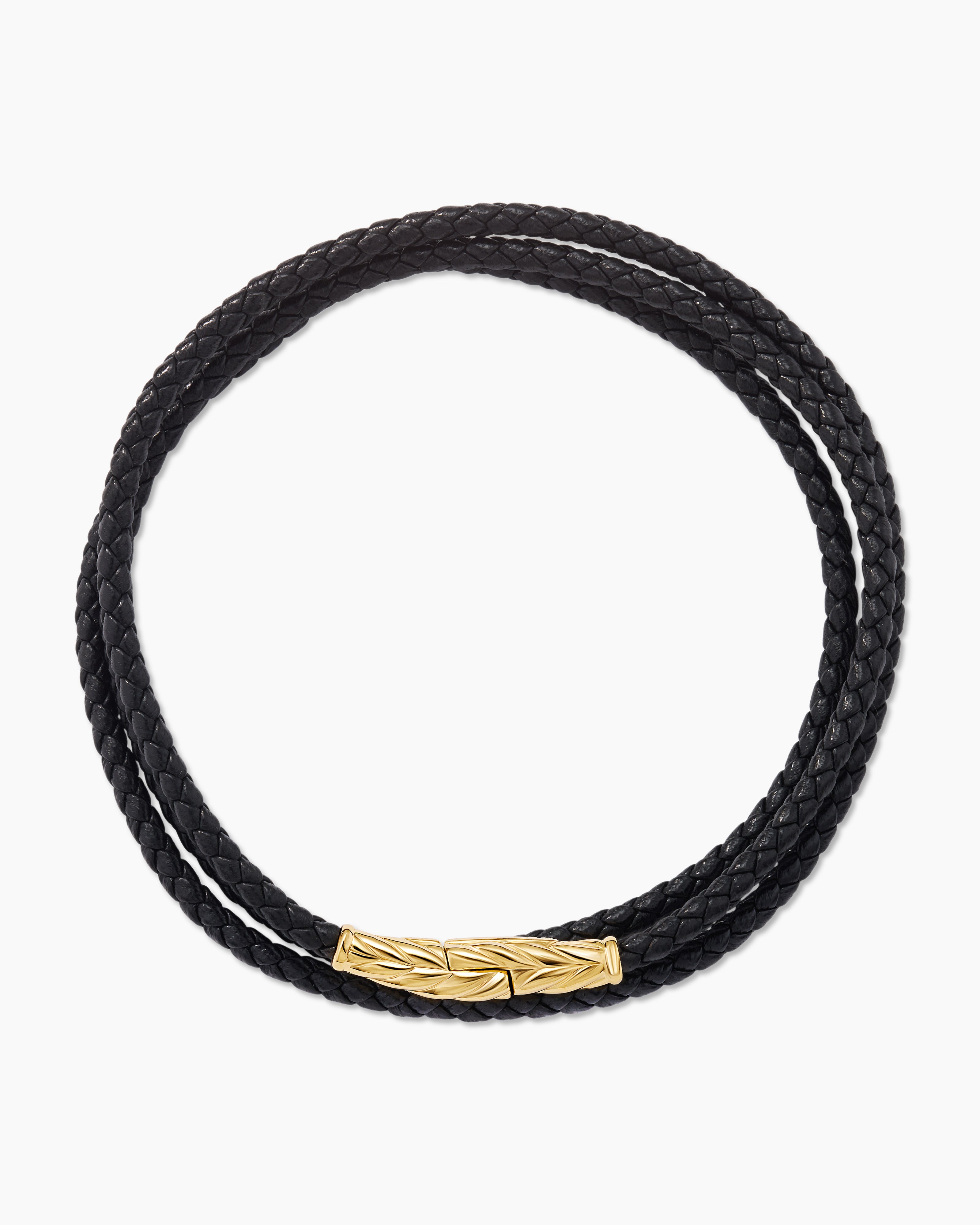 Braided Cord Bracelet with Two-Tone Greca-Meander Motifs ~ Dimitrios Exclusive B099-4