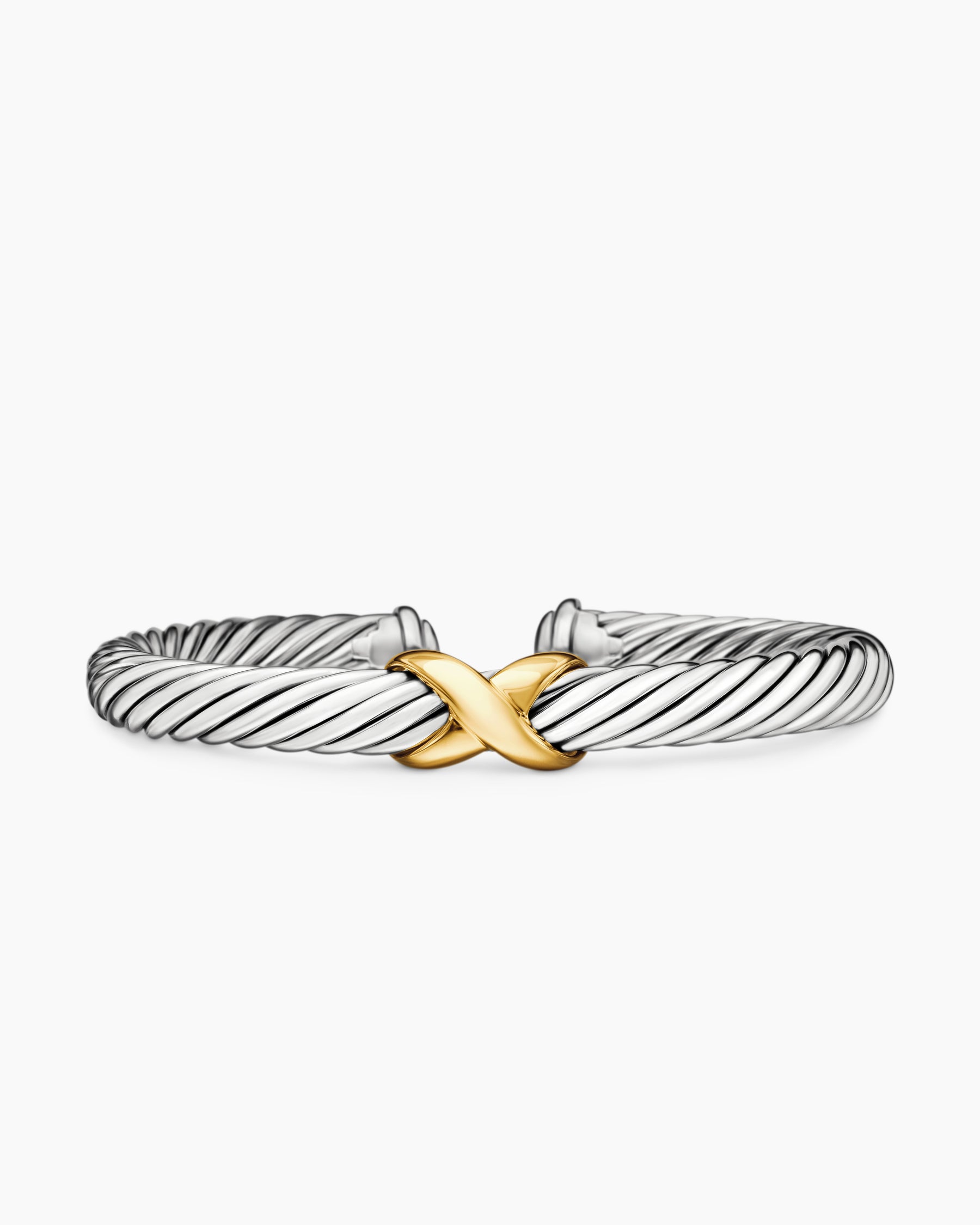 David Yurman Cable Bracelet in Gold & Silver David Yurman Twisted Cable Bracelet Necklace in Silver with Gold Accent main image 0