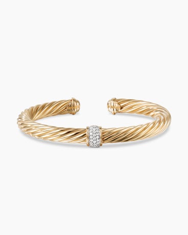 David Yurman Women's Cable Collectibles Pavé Cable Evil Eye Charm with Diamonds in 18K Gold - Gold