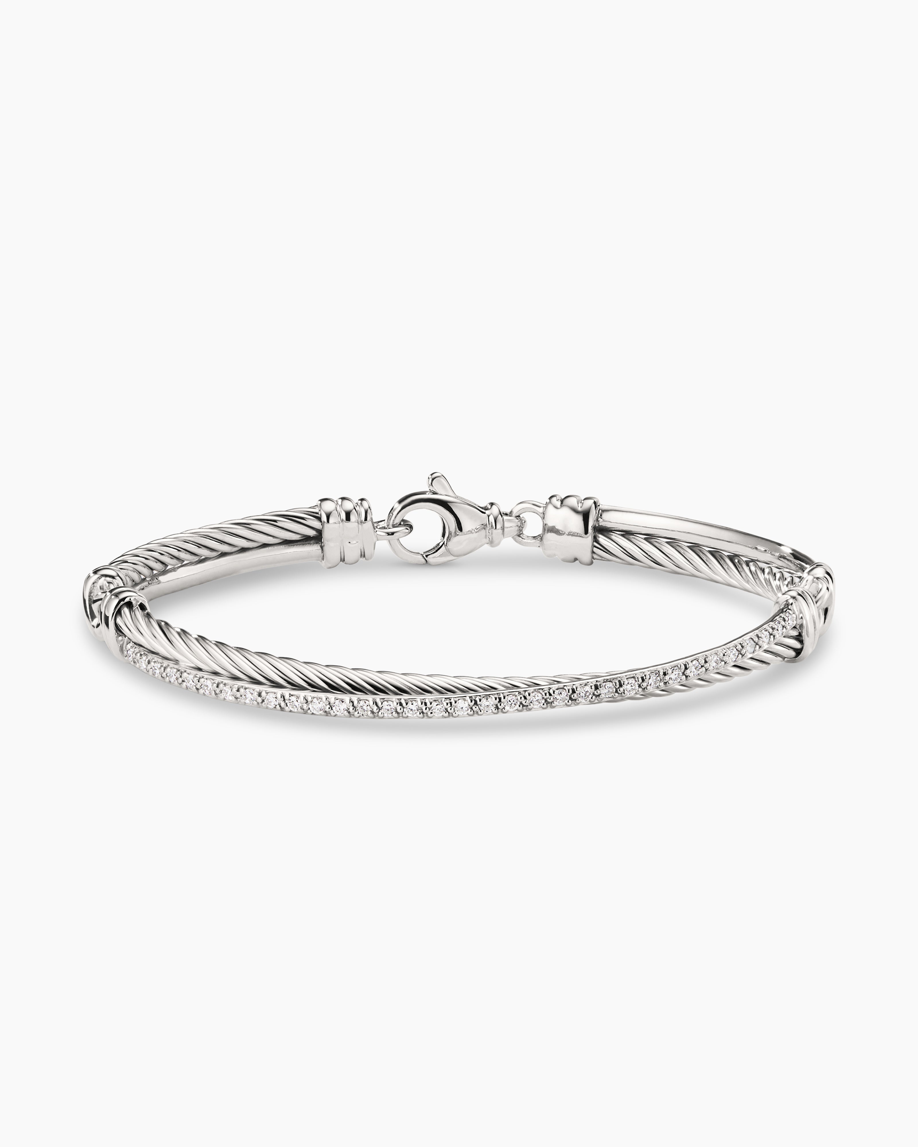 Shine Bright with White Stones and Sterling Silver Bracelet – saffrontrait