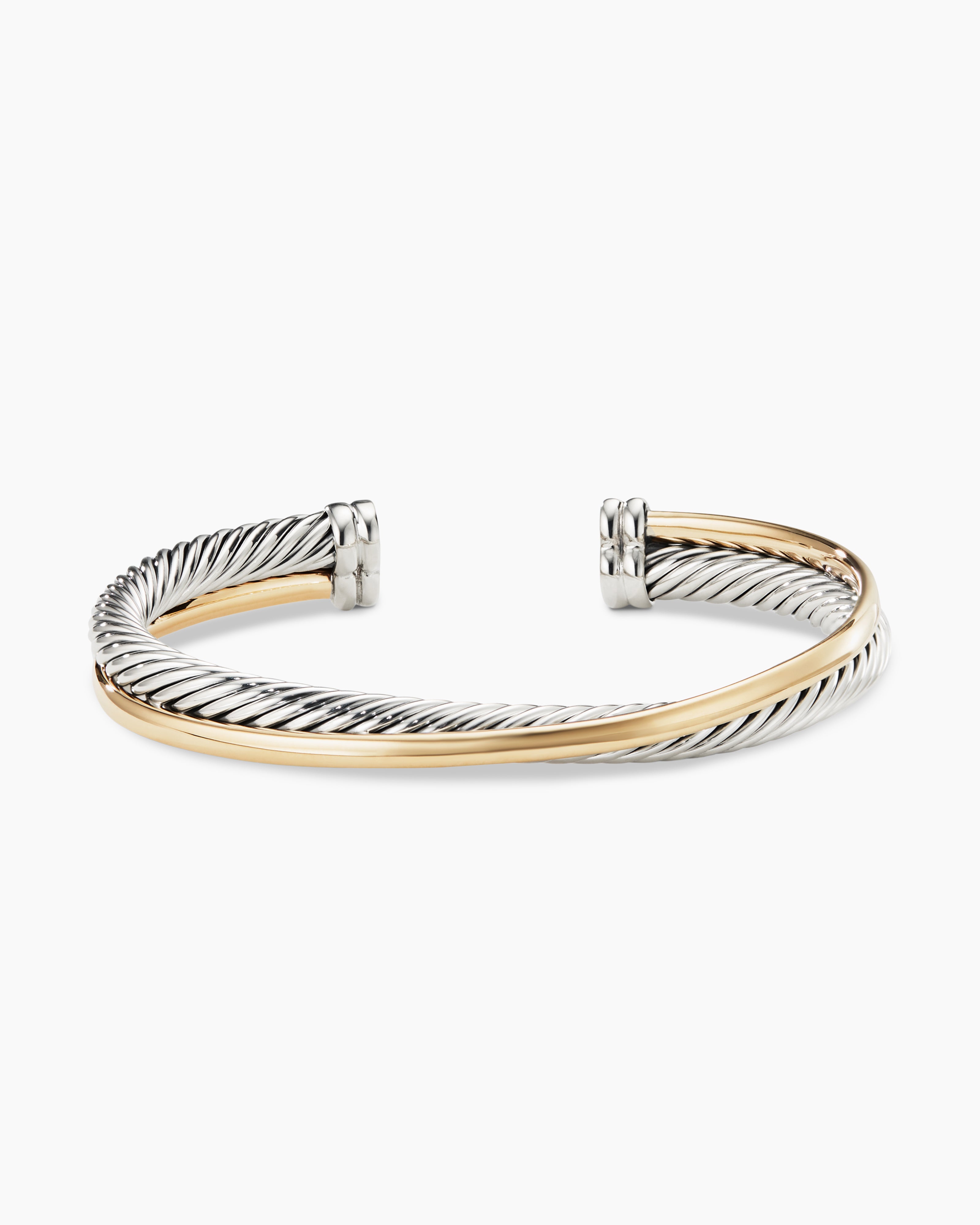 Success 18K Gold Over Sterling Silver Stacking Cuff Bracelet