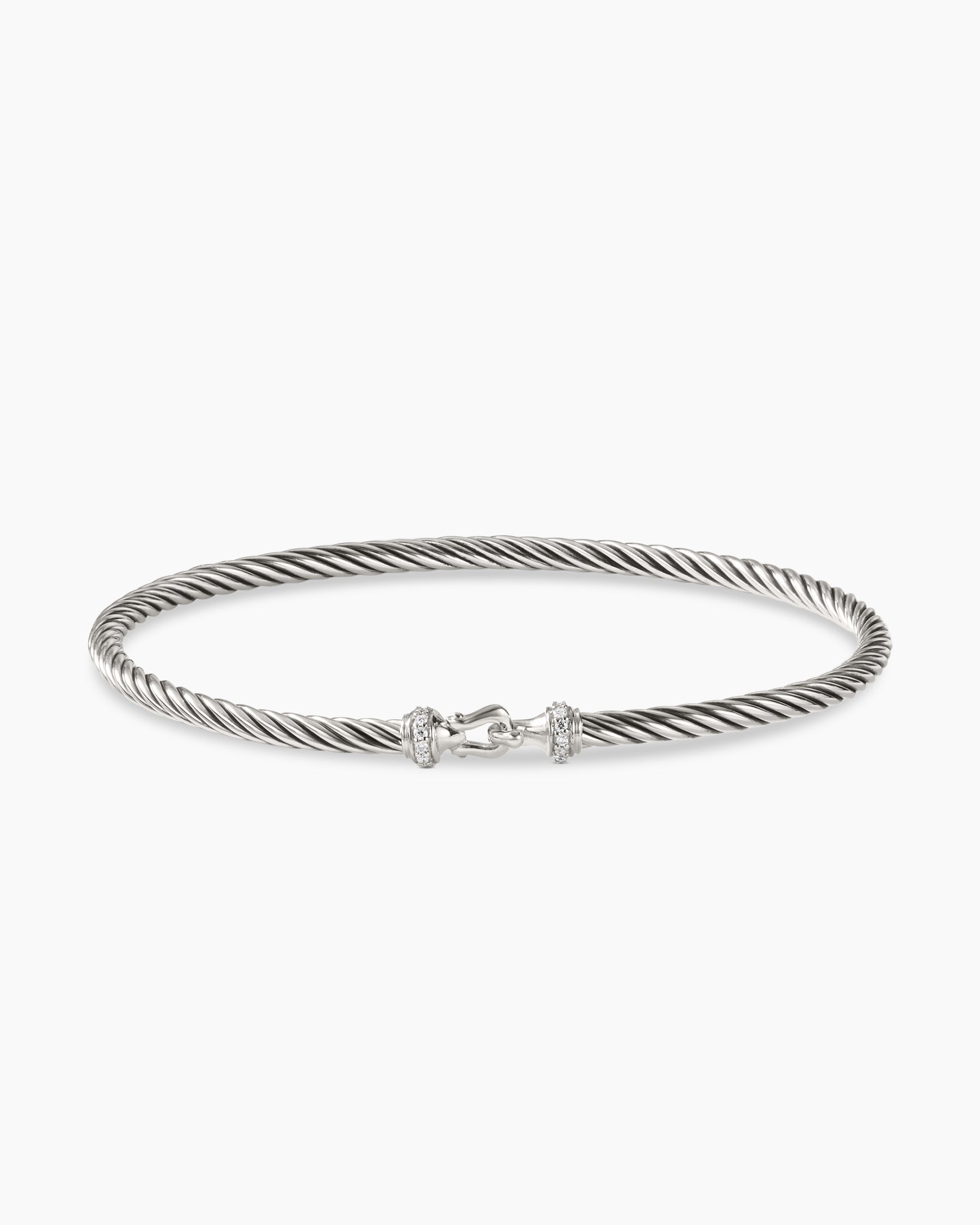Chatelaine Bracelet in Sterling Silver with Diamonds, 3mm