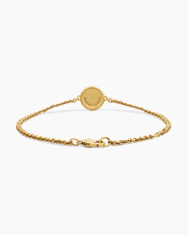 Cable Collectibles® Evil Eye Bracelet in 18K Yellow Gold with Pavé Blue Sapphires and Diamonds, 2mm