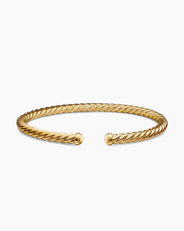 Cable Flex Bracelet in 18K Yellow Gold, 4mm