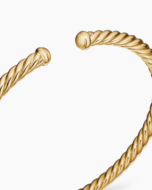 Womens Cable Flex® Bracelet in 18K Yellow Gold, 4mm