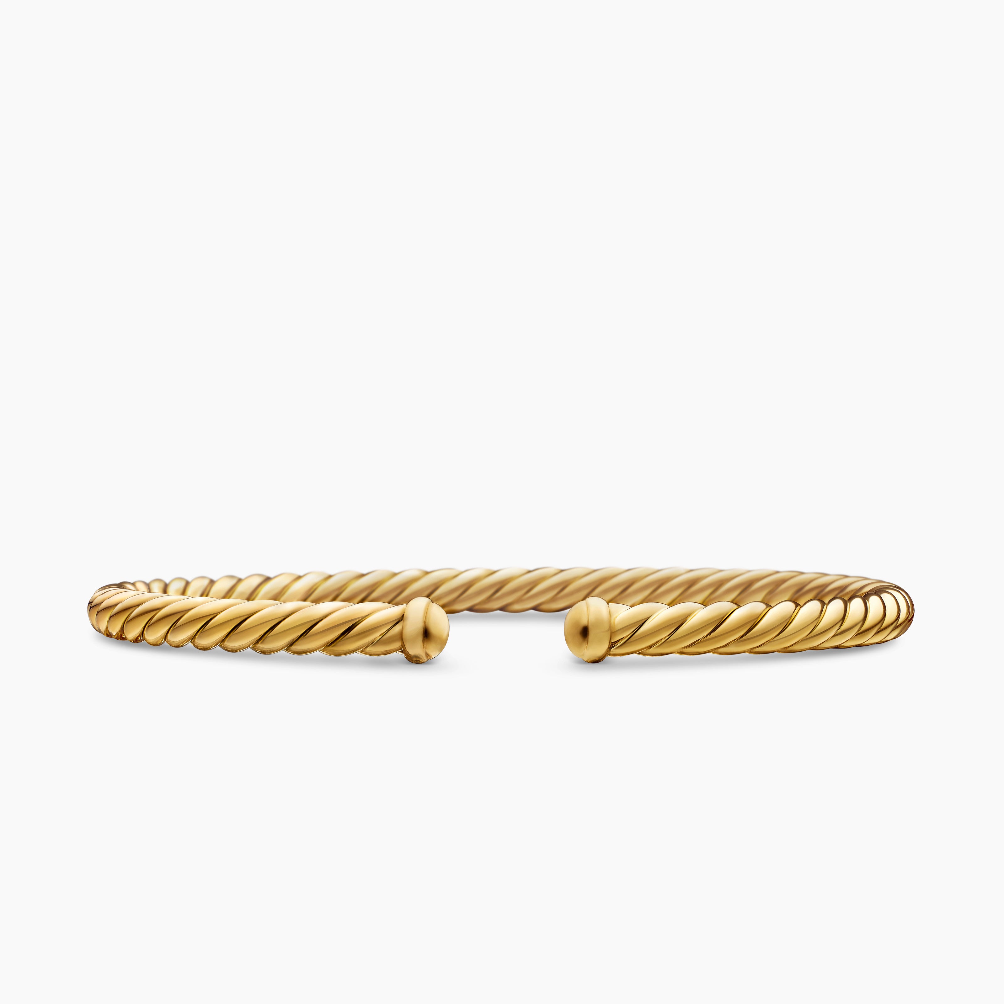 Womens Cable Flex Bracelet in 18K Yellow Gold, 4mm