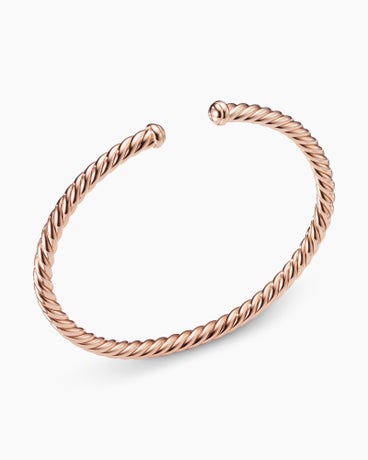 Modern Cablespira® Bracelet in 18K Rose Gold, 4mm