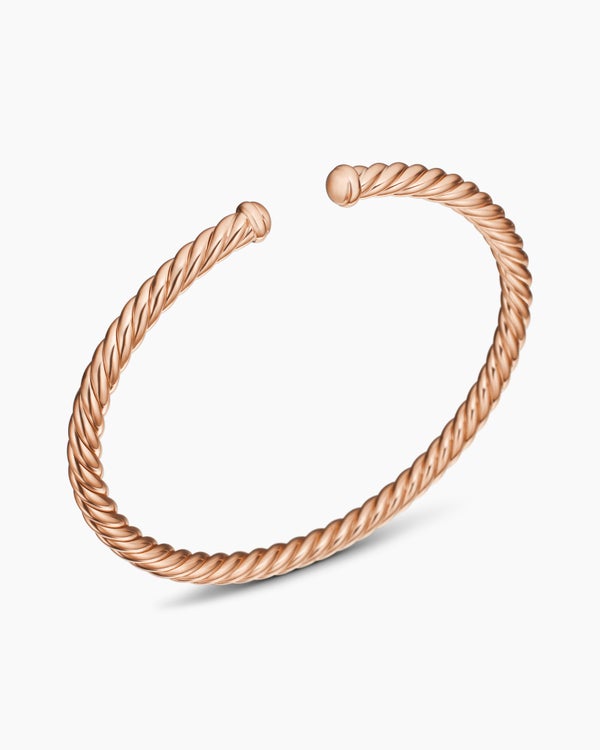 Cable Flex® Bracelet in 18K Rose Gold, 4mm