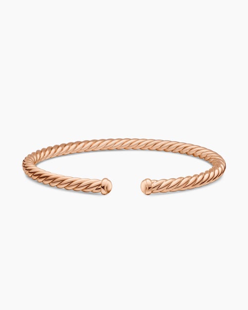 Womens Cable Flex® Bracelet in 18K Rose Gold, 4mm