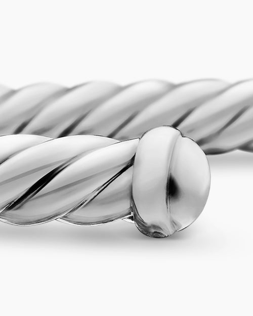 Womens Cable Flex Bracelet in 18K White Gold, 4mm