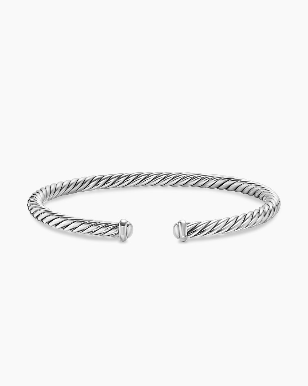 Womens Cable Flex Bracelet in Sterling Silver, 4mm