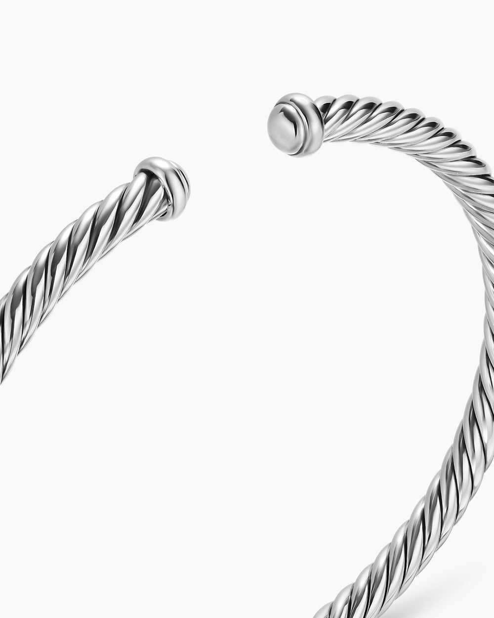Womens Cable Flex Bracelet in Sterling Silver, 4mm