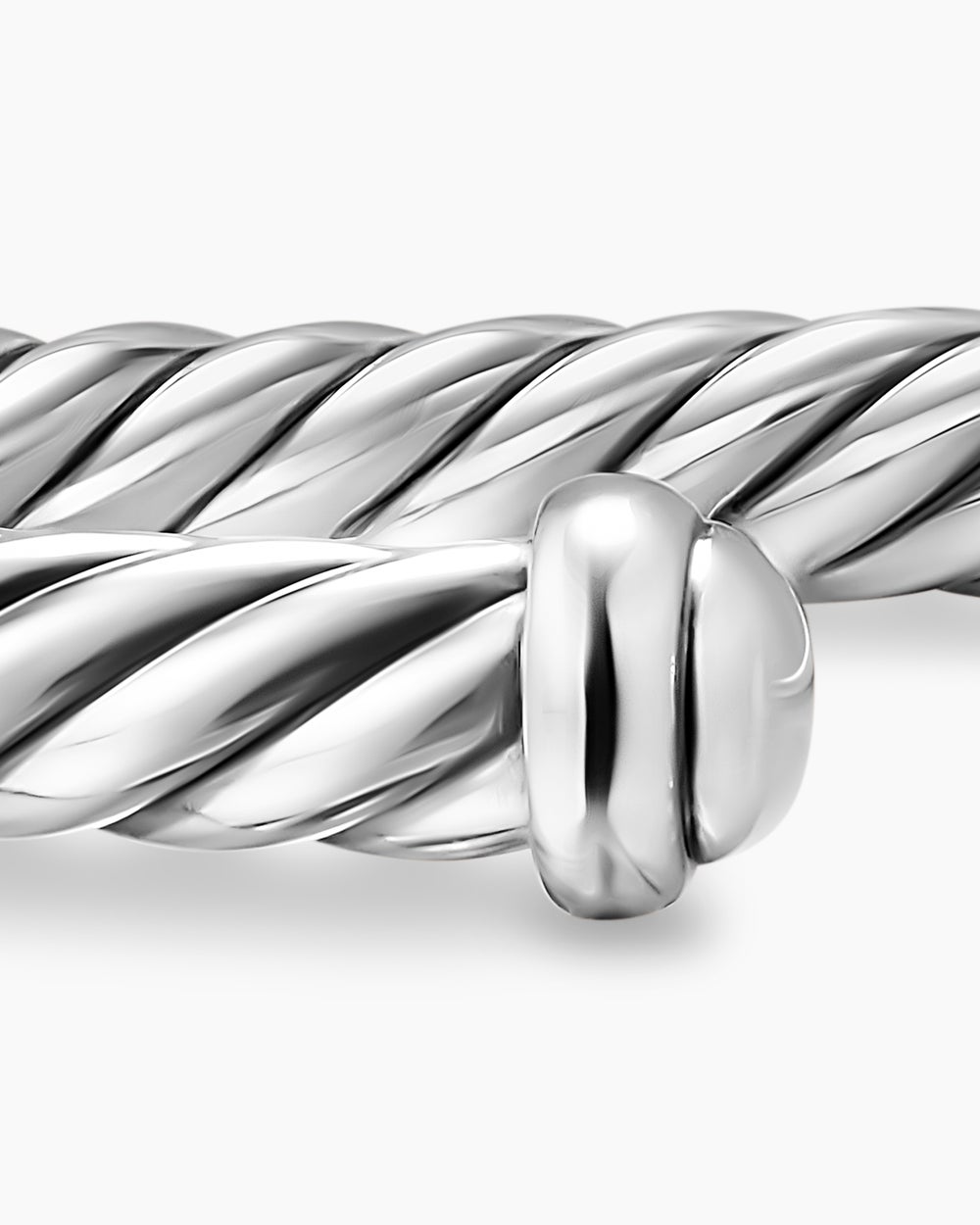 Womens Cable Flex Bracelet in Sterling Silver, 4mm