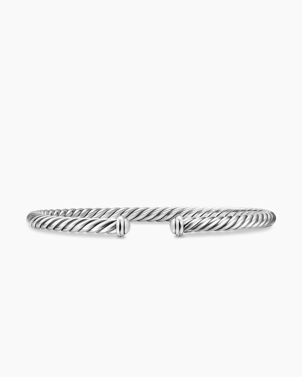 Womens Cable Flex Bracelet in Sterling Silver, 4mm
