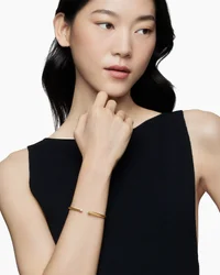 Cable Flex Bracelet in 18K Yellow Gold with Diamonds, 4mm