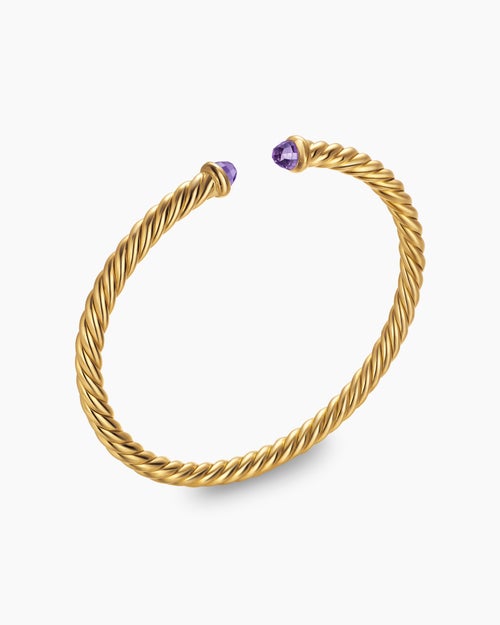 Womens Cablespira Flex Bracelet in 18ct Yellow Gold, 4mm