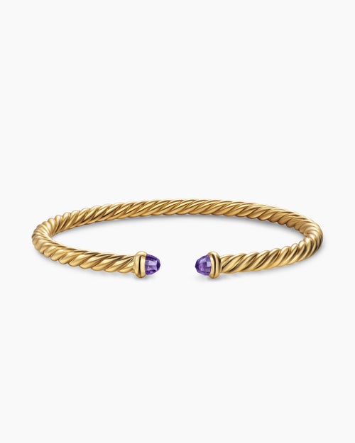 Womens Cablespira Flex Bracelet in 18ct Yellow Gold, 4mm
