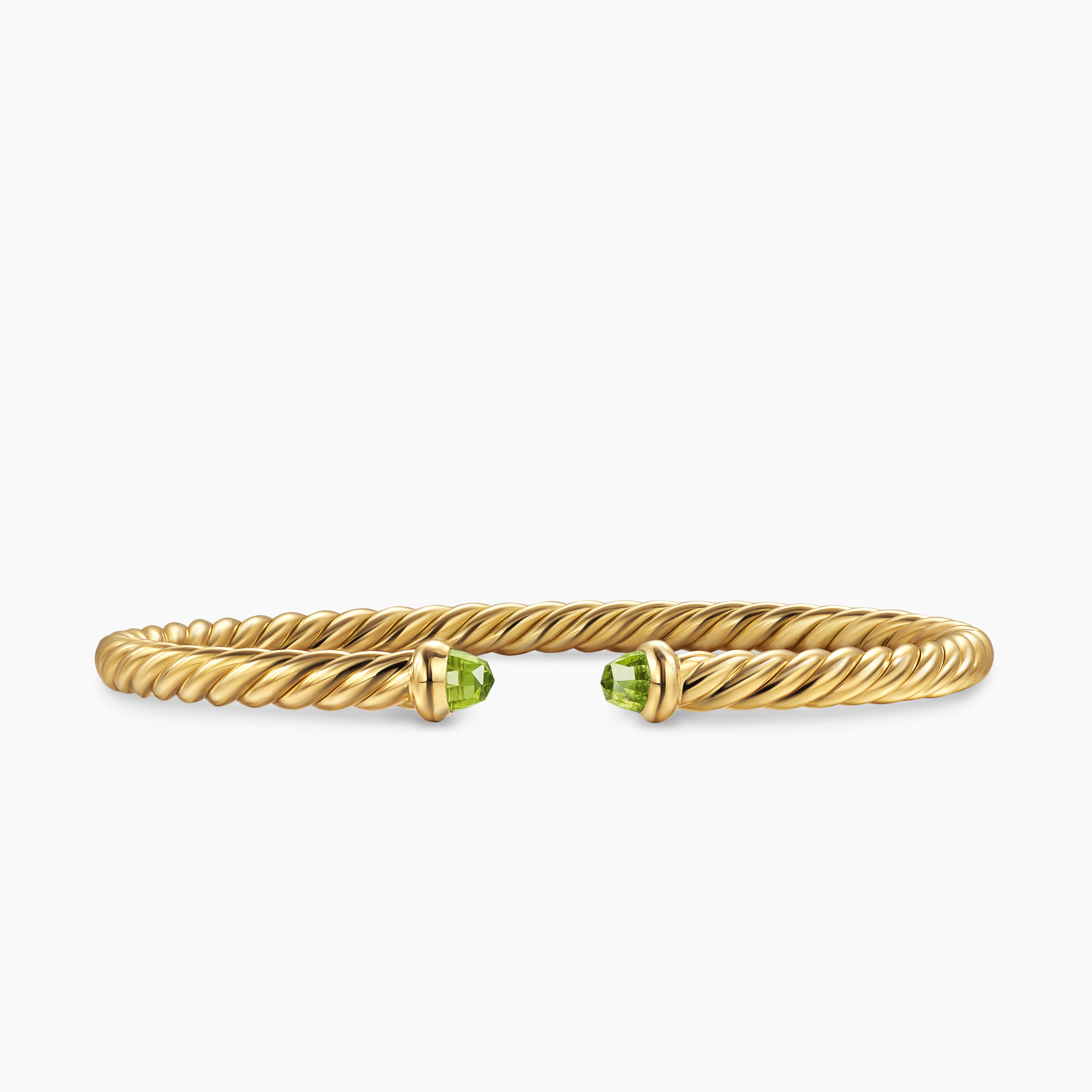 Womens Cablespira Flex Bracelet in 18K Yellow Gold, 4mm