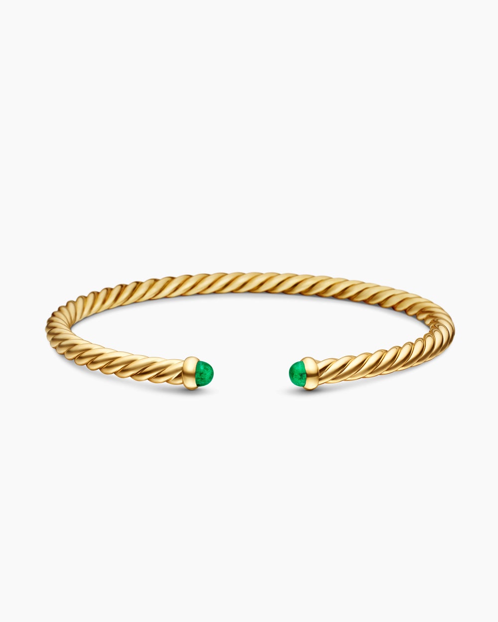 Womens Cablespira Flex Bracelet in 18K Yellow Gold, 4mm