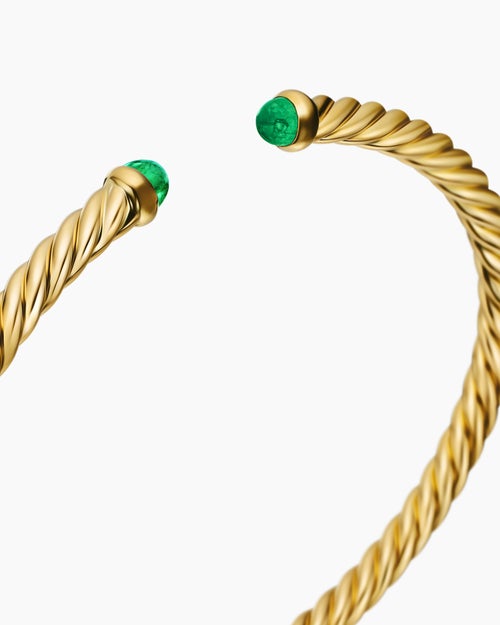 Womens Cablespira Flex Bracelet in 18ct Yellow Gold, 4mm