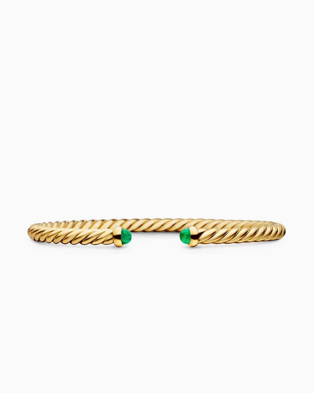 Womens Cablespira Flex Bracelet in 18K Yellow Gold, 4mm